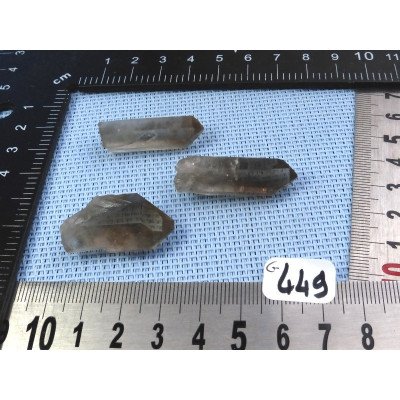 Quartz Fumé Lot de 3 Pointes Brutes 21g | Minéraux Paubrasil
