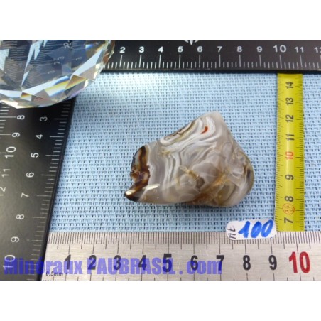 Agate à Eau polie du Bresil 43g Qualité moyenne Rare