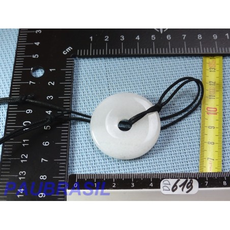 Pi Donut pendentif en Jade blanc 4cm Pi Donut pendentif en Jade blanc 4cm