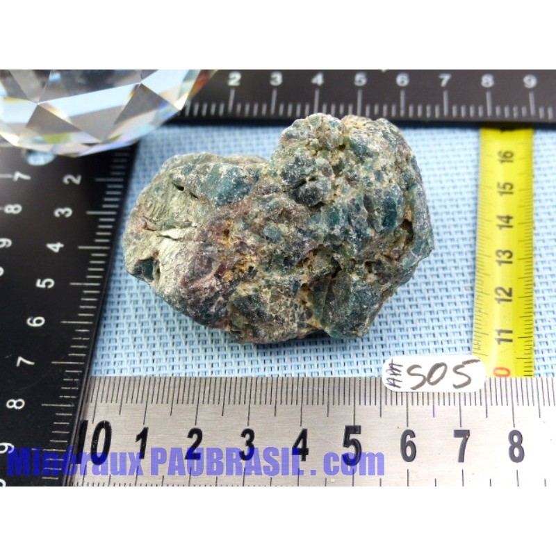 Apatite Bleue en pierre brute du Brésil 119g