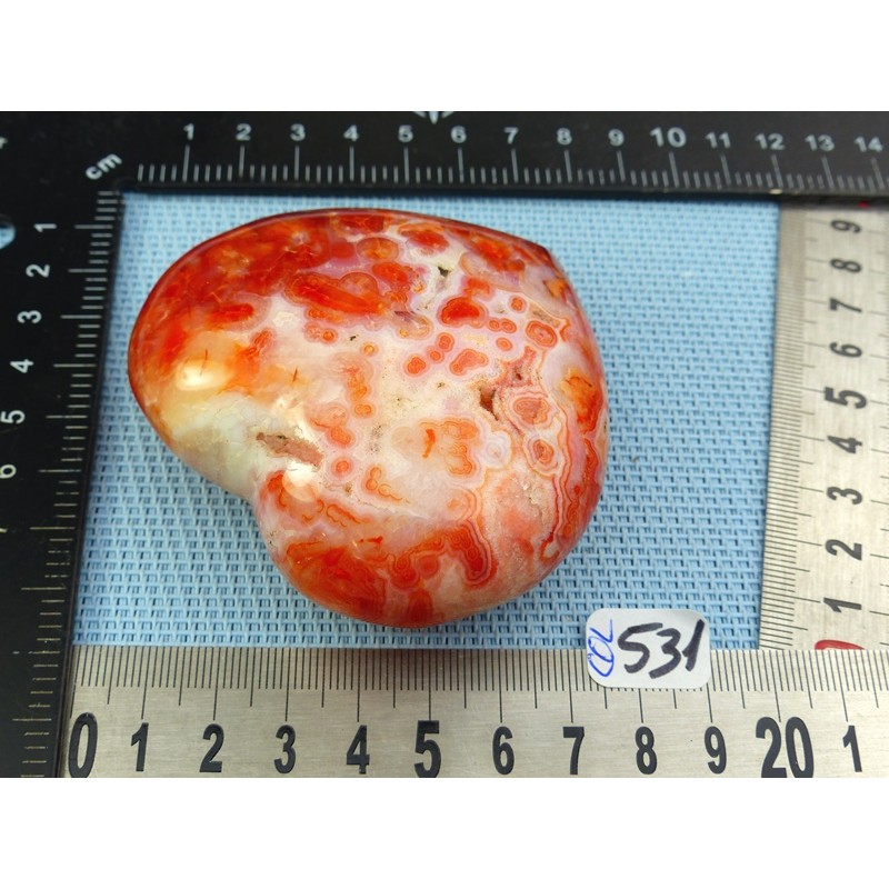 Coeur en Cornaline Madagascar 238g