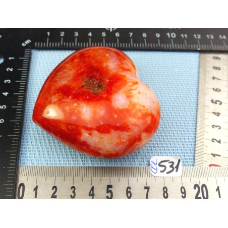 Coeur en Cornaline Madagascar 238g