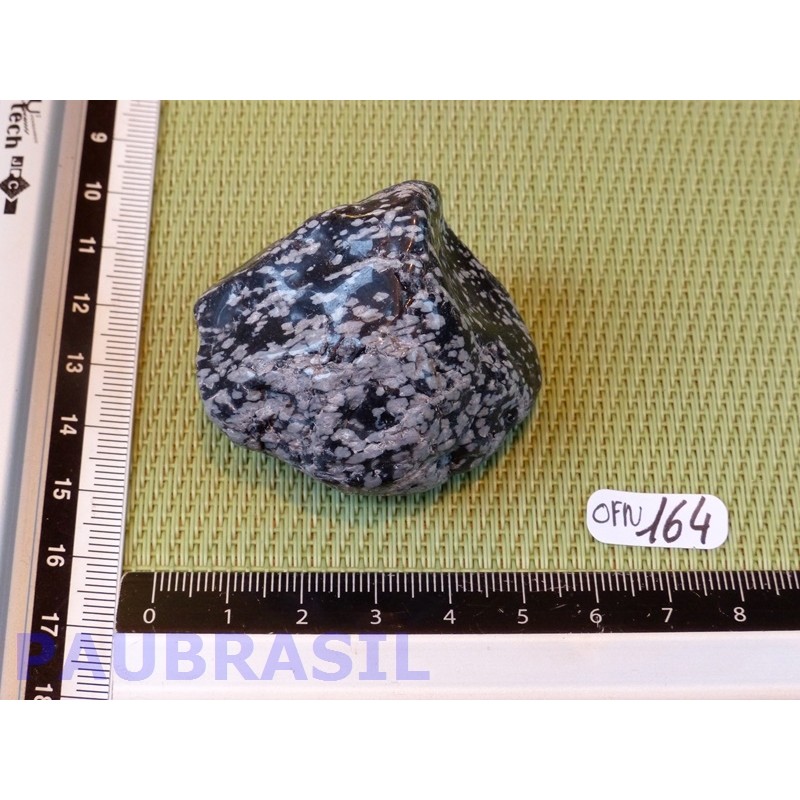 Obsidienne Flocon de Neige en galet semi roulé 64g