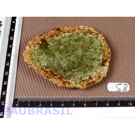 Grenat vert grossulaire du Mali en tranche polie Q Extra 101g