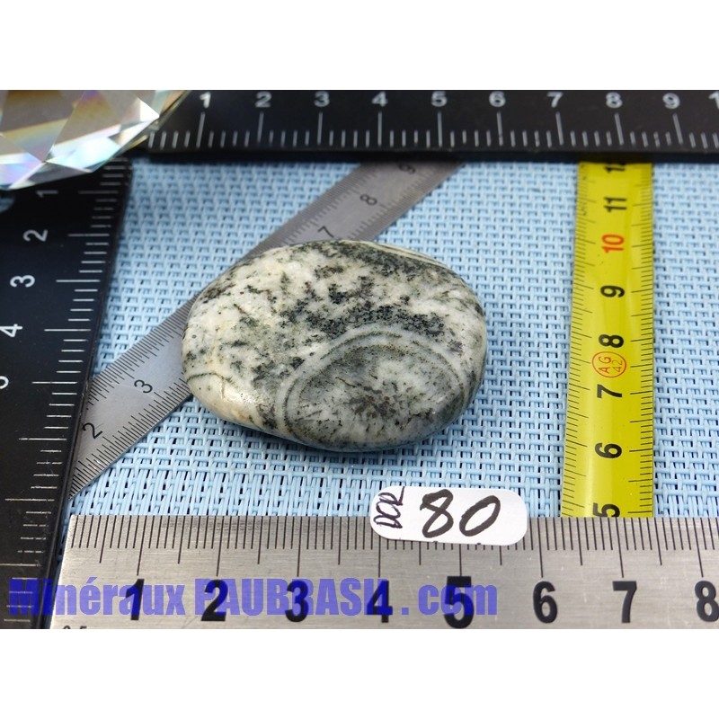 Diorite orbiculaire pierre plate de 27gr Rare