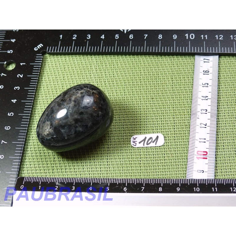 Oeuf en Larvikite 85gr 35mm diamètre 48mm long