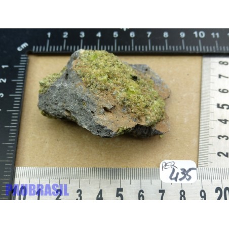 Péridot sur Basalte Pierre Brute 141g