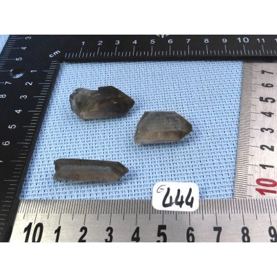 Quartz Fumé Lot de 3 Pointes Brutes 20g | Minéraux Paubrasil