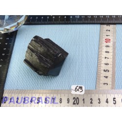 Tourmaline Noire Schorl Inde en Pierre Brute Biterminée Q Extra 191g