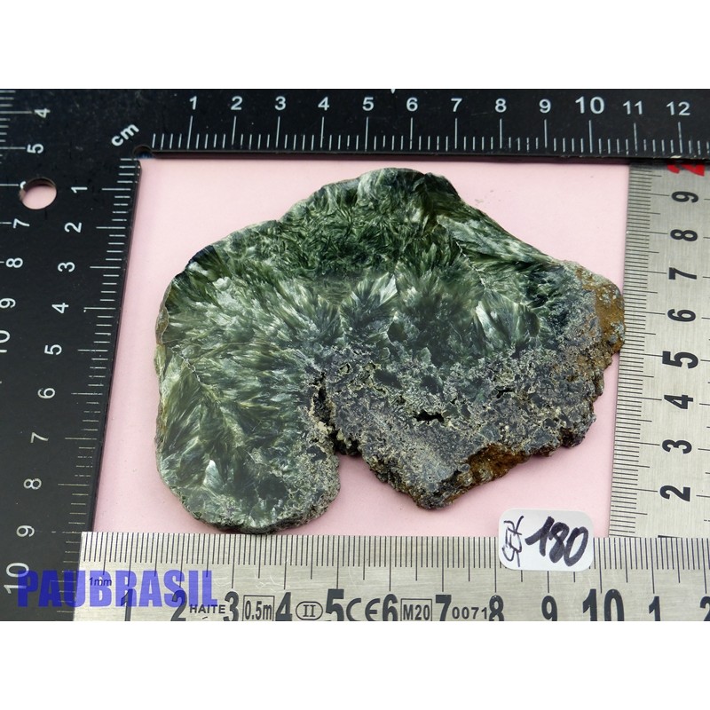 Plaque une face polie de Seraphinite 104g qualité Extra