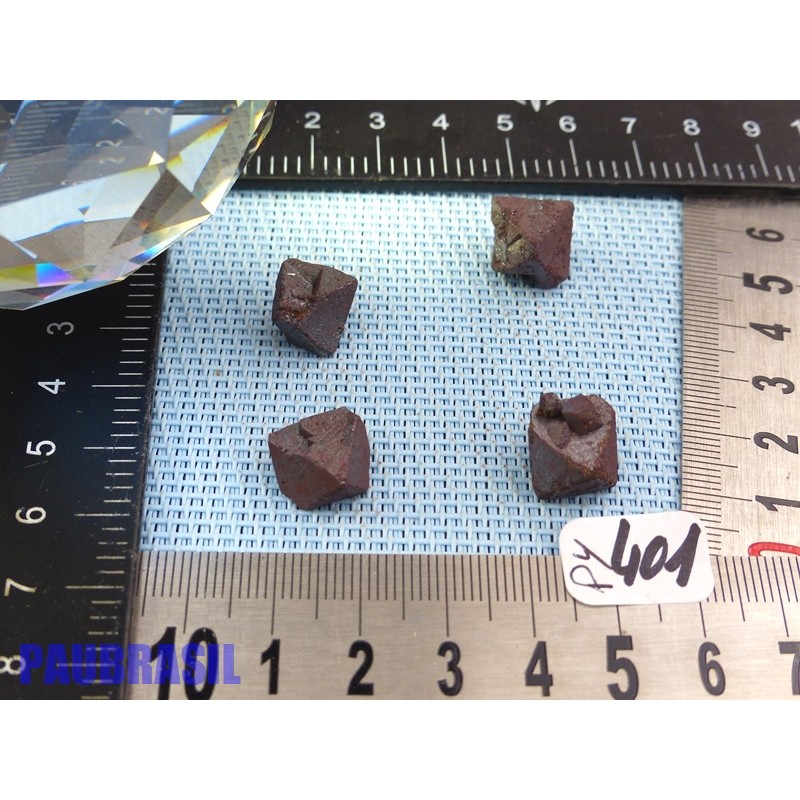 4 Magnétites octaédriques de 14gr50 les 4