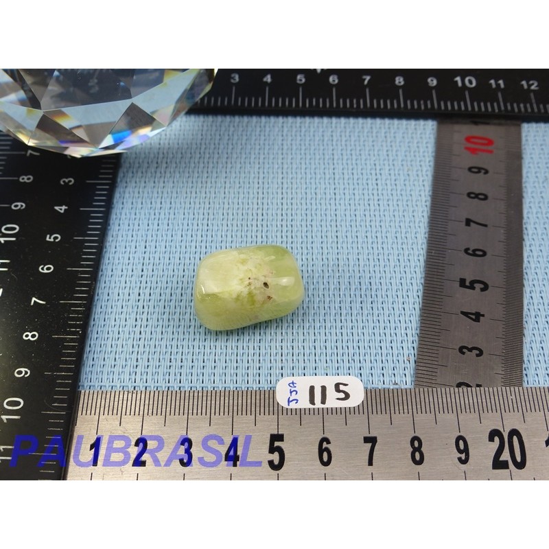 Jade jaune d'Australie - prehnite jaune 16gr pierre roulée Q Extra