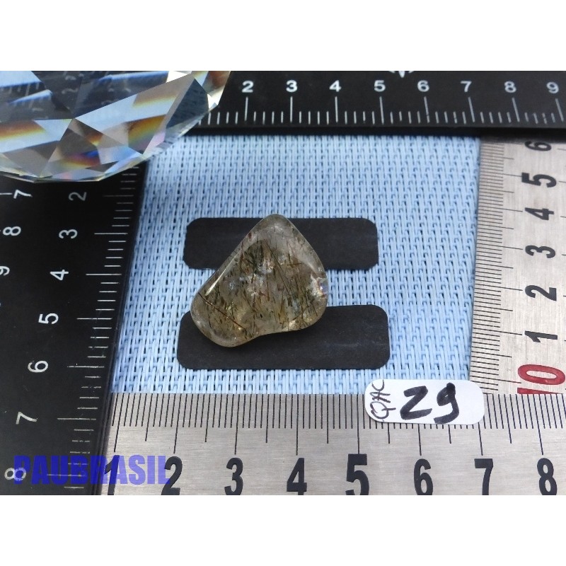 Quartz Actinolite pierre roulée Brésil 9g rare