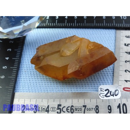 Pointe de Quartz Tangerine de 105gr guérisseur doré Brésil Qualité moyenne Pointe de Quartz Tangerine de 105gr guérisseur doré Brésil Qualité moyenne