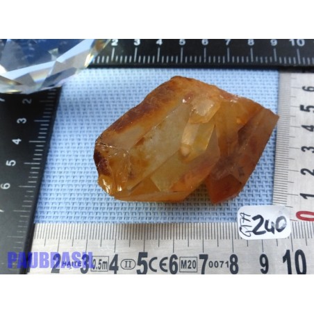 Pointe de Quartz Tangerine de 105gr guérisseur doré Brésil Qualité moyenne
