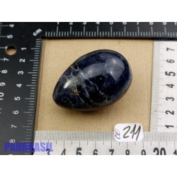 Oeuf en Cordiérite - Iolite - Dichroïte 90gr50 35mm diamètre 53mm long