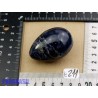 Oeuf en Cordiérite - Iolite - Dichroïte 90gr50 35mm diamètre 53mm long