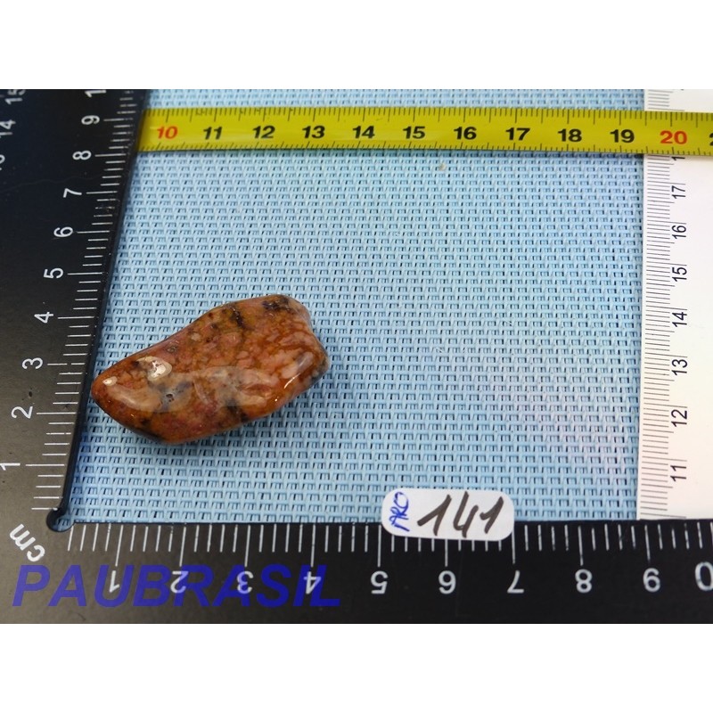 Agate mousse rose en pierre roulée de 15gr