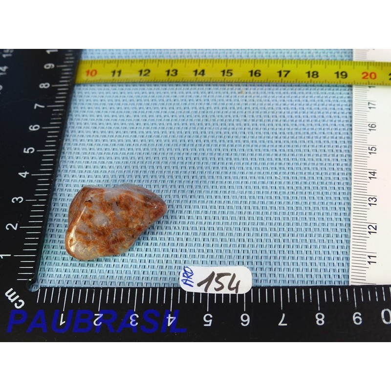 Agate mousse rose en pierre roulée de 14gr