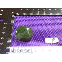 Calcédoine Verte Silicates de Fer en pierre roulée 15g