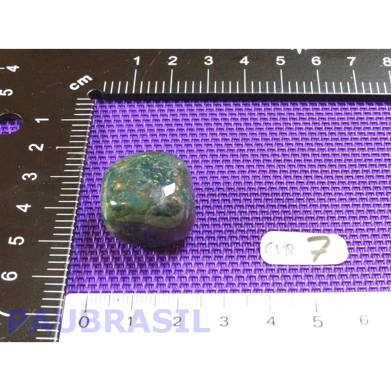 Calcédoine Verte Silicates de Fer en pierre roulée 14g