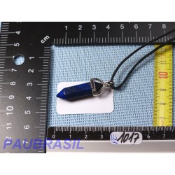 Pendentif Pointe biterminée Lapis Lazuli 40mm monture metal
