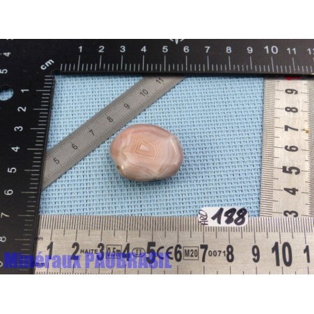 Agate rose naturelle du Botswana pierre roulée 14gr Q Extra