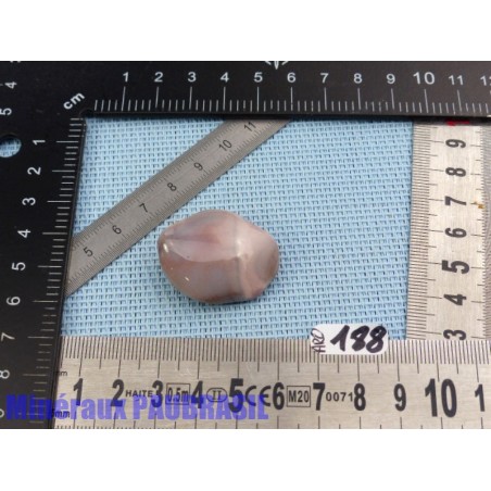 Agate rose naturelle du Botswana pierre roulée 14gr Q Extra
