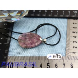 Pendentif Lépidolite mini pierre plate 9gr