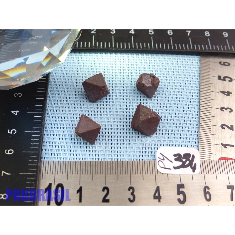 4 Magnétites octaédriques de 11g50 les 4