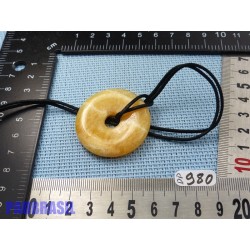 Pi donut pendentif Calcite Orange 4cm