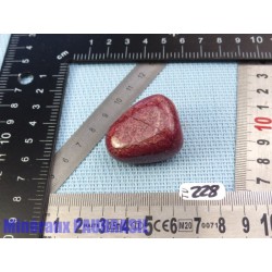 Thulite - zoïsite rouge en pierre roulée jumbo Q Extra 40gr50