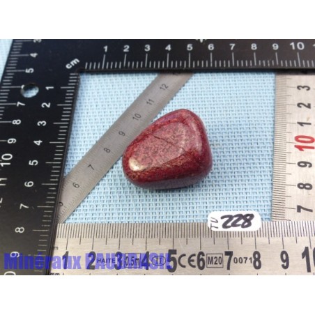 Thulite - zoïsite rouge en pierre roulée jumbo Q Extra 40gr50 Thulite - zoïsite rouge en pierre roulée jumbo Q Extra 40gr50