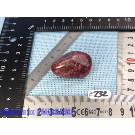 Thulite - zoïsite rouge en pierre roulée jumbo Q Extra 39g