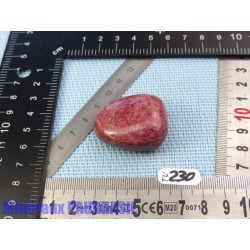Thulite - zoïsite rouge en pierre roulée jumbo Q Extra 37gr50