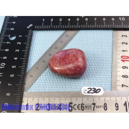 Thulite - zoïsite rouge en pierre roulée jumbo Q Extra 37gr50 Thulite - zoïsite rouge en pierre roulée jumbo Q Extra 37gr50