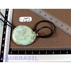 Pendentif Rubis sur Fuchsite mini pierre plate 10gr
