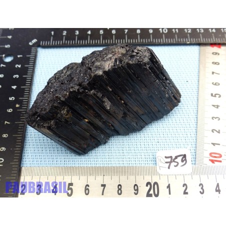 Tourmaline Noire Fibreuse Pierre Brute Bresil 332g Q Extra