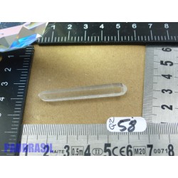 Pointe biterminée en cristal de roche Q Extra  pour lithothérapie 3gr50