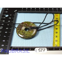 Pi Donut pendentif en Piémontite - Dragon Stone 40mm