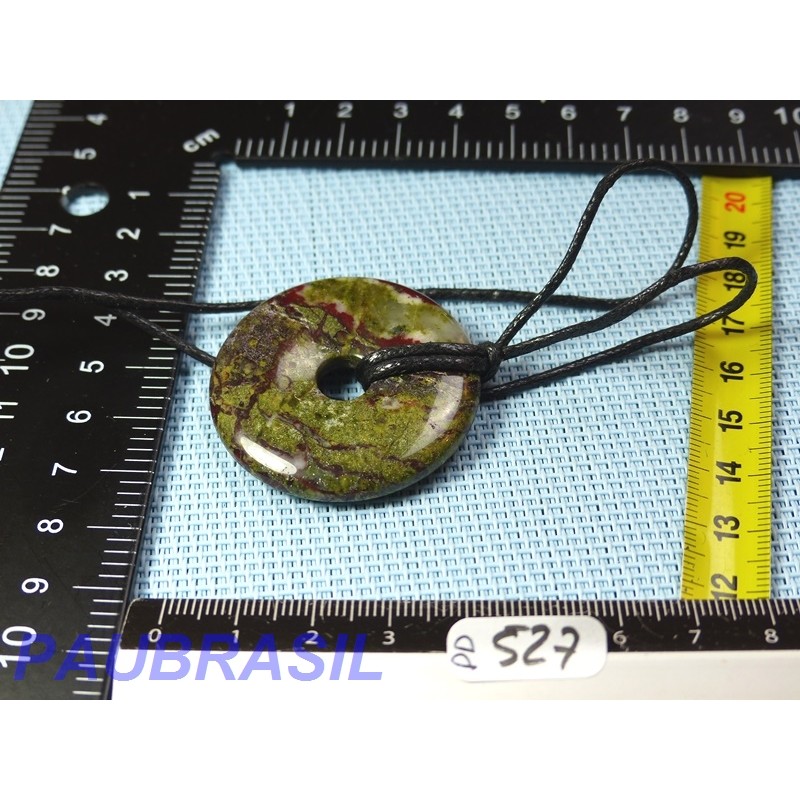 Pi Donut pendentif en Piémontite - Dragon Stone 40mm