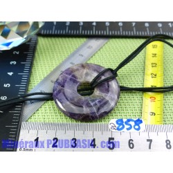 Pi Donut pendentif en Amethyste Q Extra Brésil 4cm
