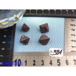 4 Magnétites octaédriques de 14g les 4