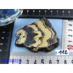 Sphalerite sur Marcassite - Schalenblende tranche polie Q Extra 98gr50