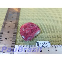 Thulite - zoïsite rouge en mini pierre plate qualité moyenne 11g
