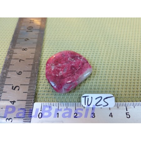 Thulite - zoïsite rouge en mini pierre plate qualité moyenne 11g