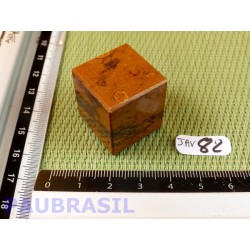 Cube poli en Jaspe Vermicelle -  Jaspe Marianne Q Extra 36g 24mm