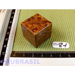 Cube poli en Jaspe Vermicelle -  Jaspe Marianne Q Extra 40g 24mm