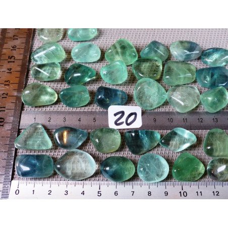 Fluorite Verte Q Extra Pierre Roulée à l unité de 20 à 24 mm