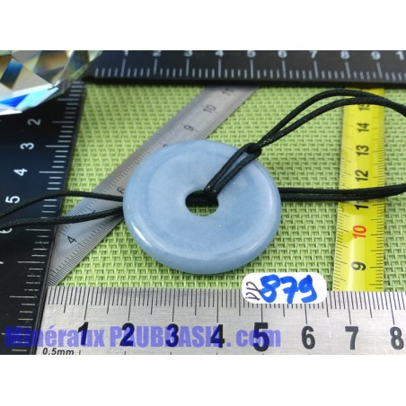 Pi Donut pendentif en Angelite - Anhydrite bleue de 4cm Pi Donut pendentif en Angelite - Anhydrite bleue de 4cm